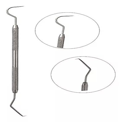 Instrumento Limpeza Dente Remover Tartaro Aço Inox Sonda Exploradora manutençao
