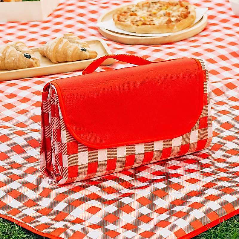 Tapete Piquenique Impermeável Dobrável 2x2m Grande com Alça Toalha Ideal para Picnic Parque Praias Passeios