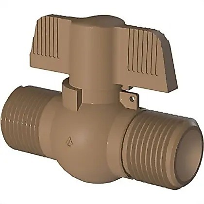 Registro Esfera Borboleta Roscável 3/4" TIGRE (REGISTRO ESFERA PVC ROSCA MACHO C/BORBOLETA)
