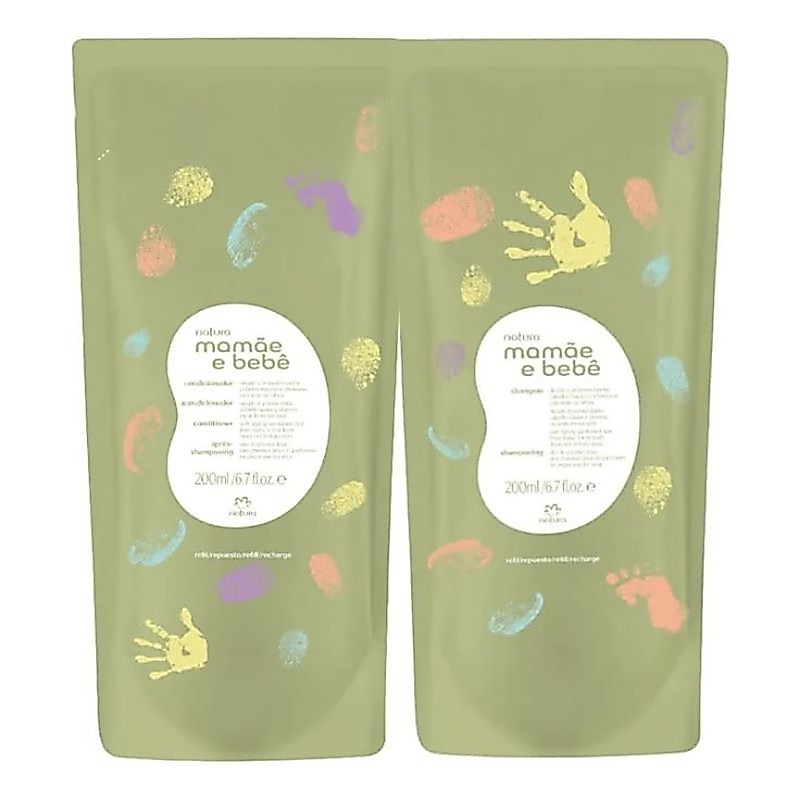 Natura Mamãe e Bebe kit Refil Shampoo + Condicionador 200ml