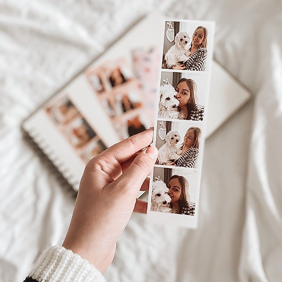 Kit Tirinhas Fotográficas Nostalgicas - 4 fotos ou 3 fotos + frase personalizada - dias dos namorados