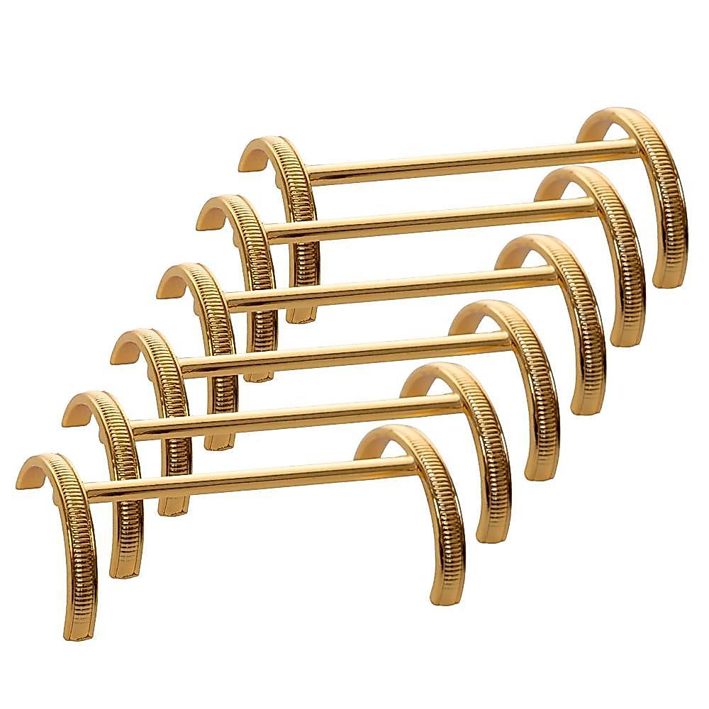 6 Dencansos Talheres Lorena 8cm x 4,3cm x 2cm Dourado Zamac