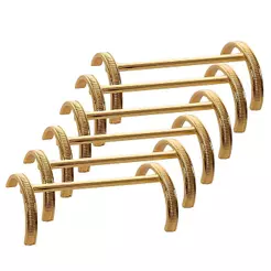 6 Dencansos Talheres Lorena 8cm x 4,3cm x 2cm Dourado Zamac