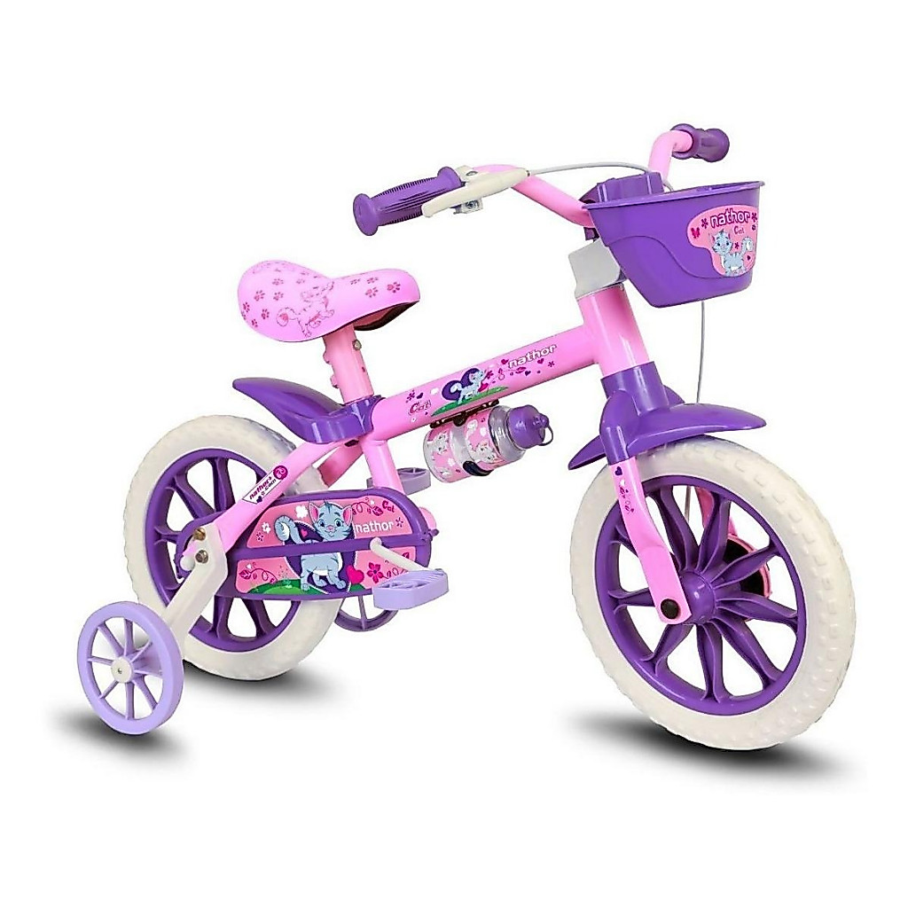 Bicicleta Bike Para Criança 3 A 5 Anos Aro 12 Cat Nathor