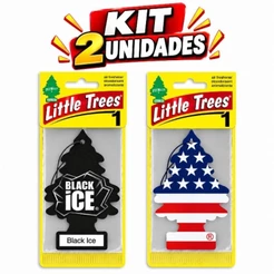 little trees kit 2 unidades aromatizante para carro original cheirinho