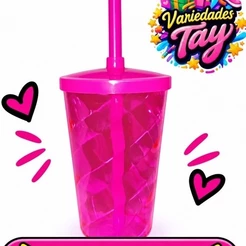 Kit 10 copos Twister 400ml acrilico colorido lembrancinha