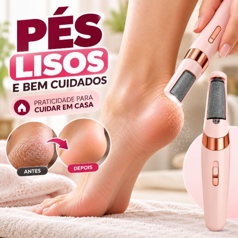 Lixa de Pé Elétrica Recarregável USB Removedor de Calos Esfoliador para Pés Pedicure Portátil à Prova D'Água