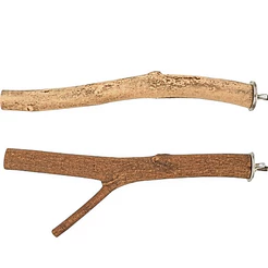 2 Poleiros P/PAPAGAIO com Galhos 100% Natural S/Química Resistentes Grossos e Reforçados 30cm Comp. x 3cm Diametro