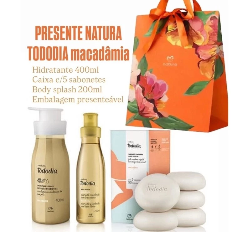 Macadâmia Natura Tododia Hidratante /Body Splash/Sabonete - Escolha uma variação