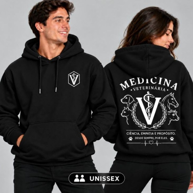 Moletom Personalizado Veterinário Unissex Confortável