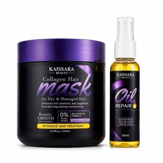 kit tratamento reparador hidratacao profunda Mascara KAISSARA Maca Power + oil Oléo Essense 50ml Kit Intense