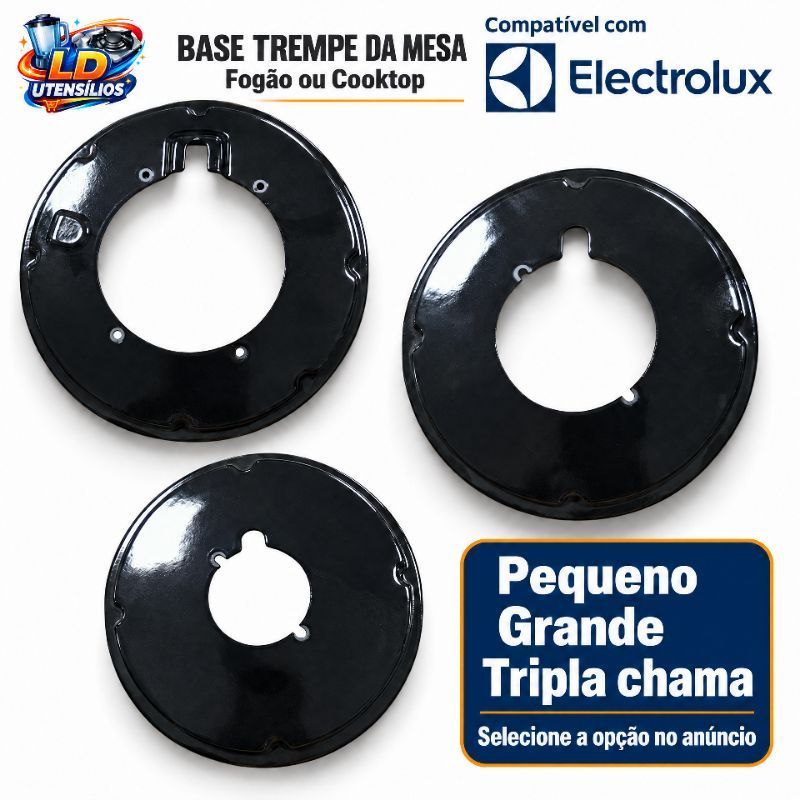 Base Trempe Arremate Electrolux Experience 76G 76Gs FE5GP FE5CB FE5DB Fogão 5 Bocas Triplachama Mesa Cooktop KE5TP KE4GP