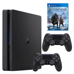 PlayStation 4 Slim 1 Tera Ou 500GB Seminovo + 1 ou 2 Controles + 1 Jogo mídia física