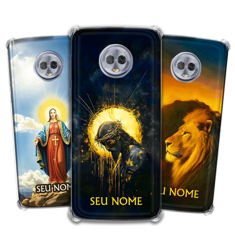 Capa/Capinha - Motorola Moto G6 Plus - Jesus Fé Cristã Evangélica Personalizada com Nome