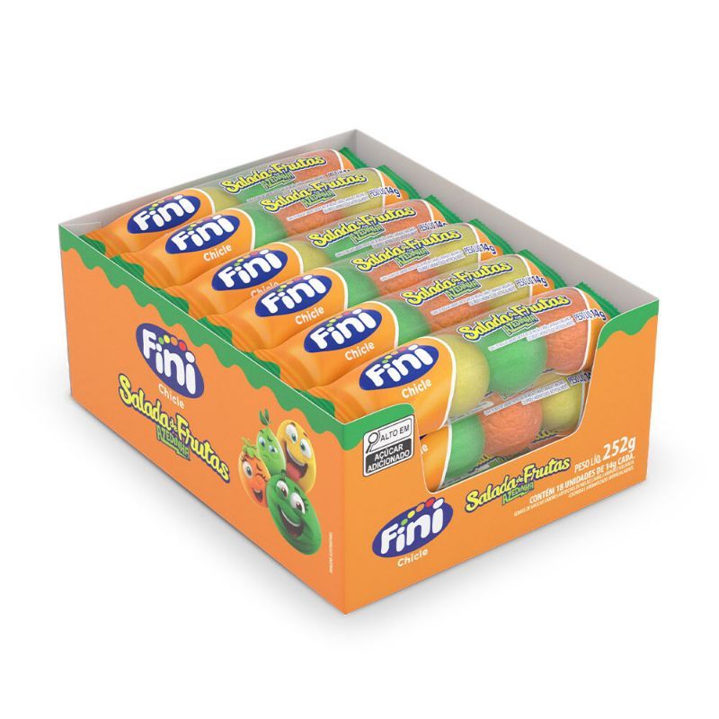 Chicle Fini Salada de Frutas Azedinhas com 18 unidades