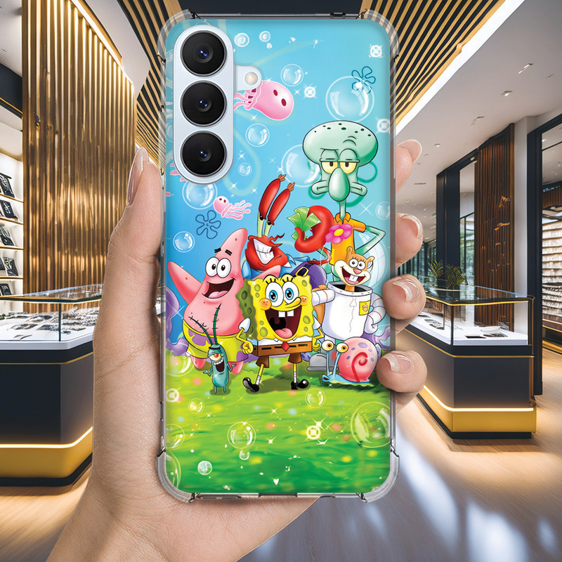 Capa Capinha GALAXY S20 ULTRA S10 S10E LITE 2020 S9 S8 A73 A72 Anti-impacto Personalizada geek BOB esponja (3291)