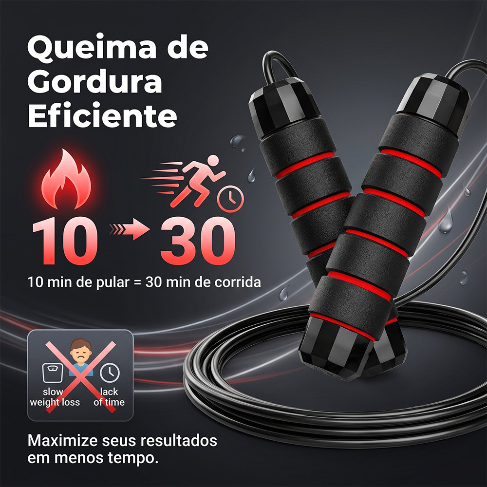 Corda de pular profissional ajustável, adequada para condicionamento físico, saúde e treinamento funcional.