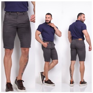 Bermuda Masculina Brim com Elastano Esporte Fino Casual Premium Confortável , bermuda versátil masculina,