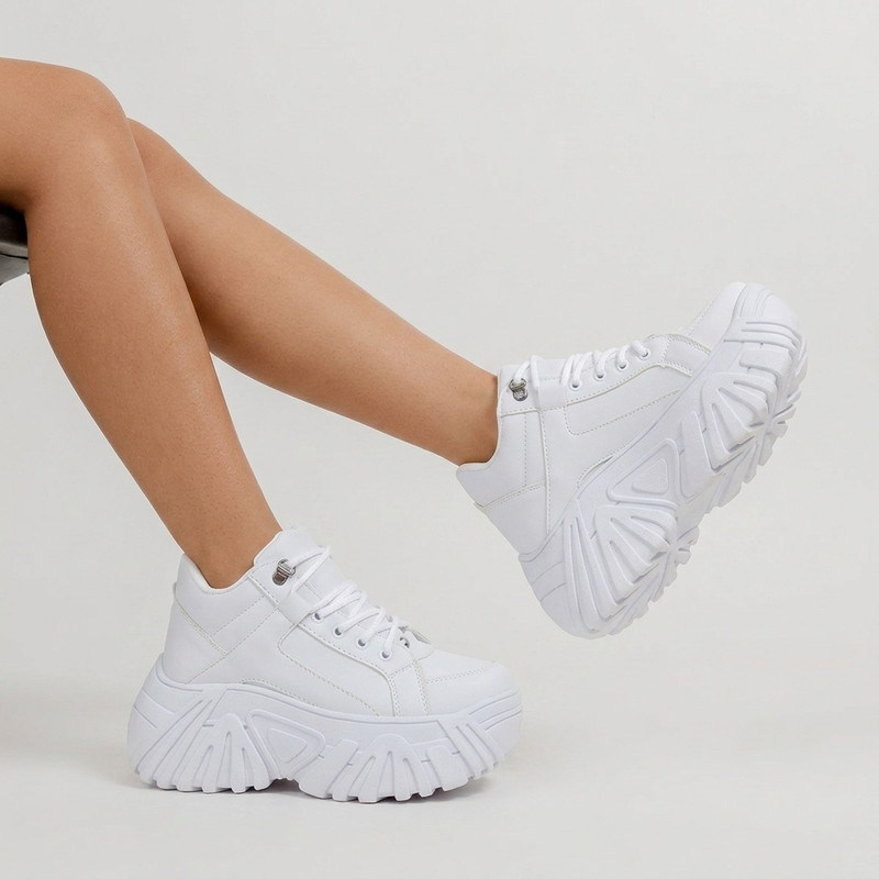 Tênis Feminino Chunck Sneaker Plataforma 7cm de Altura Bota Feminina Na Promoção Entrega Rápida