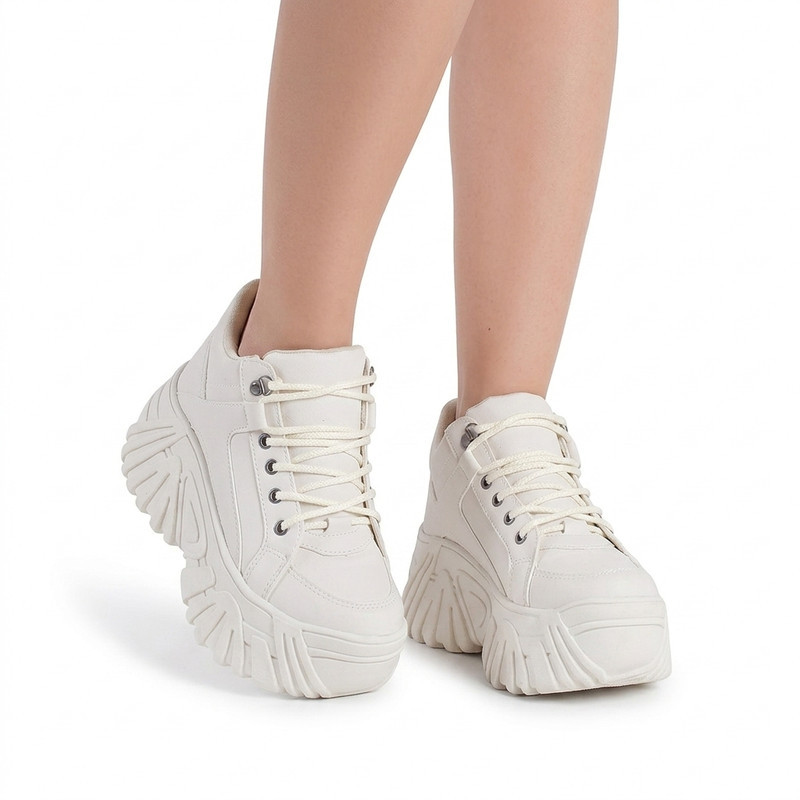 Tênis Feminino Chunck Sneaker Plataforma 7cm de Altura Bota Feminina Na Promoção Entrega Rápida — imagem 2 de 2