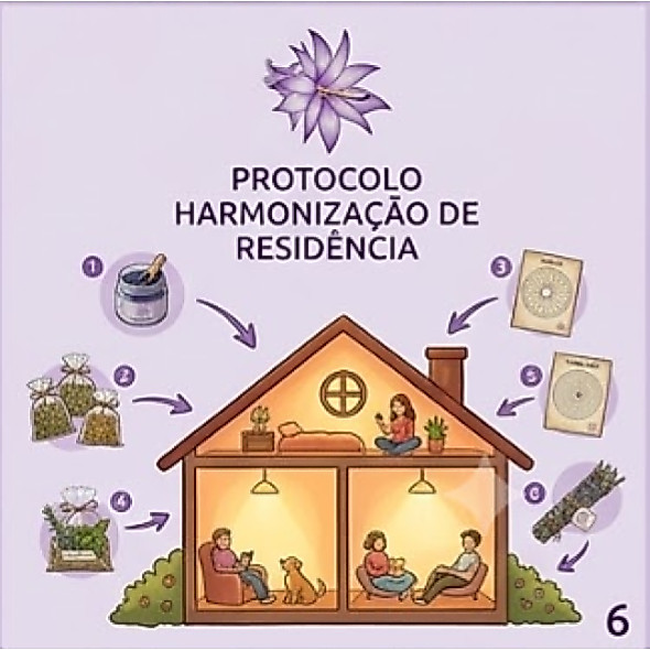 Kit Harmonização Residencial Completo: Wagi + Gráficos Radiestesia + Banhos de Ervas + Defumação