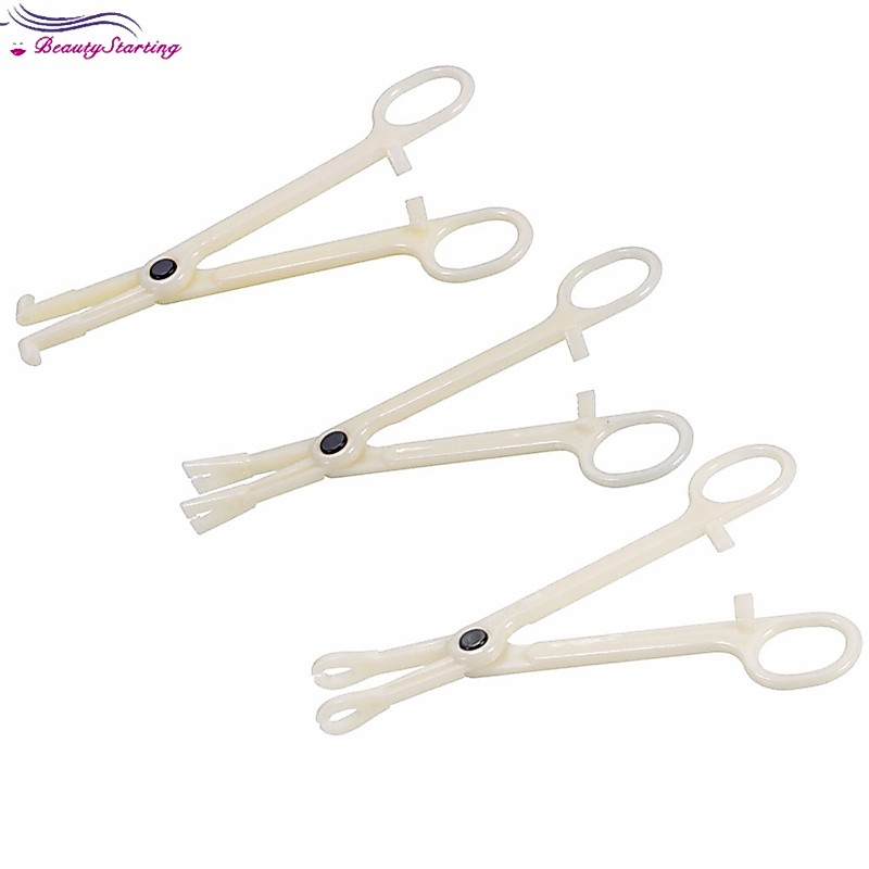 Plástico Descartável Body Piercing Alicate Rodada Aberto Braçadeira Corpo Umbigo Nose Língua Piercing Forcep Ferramenta