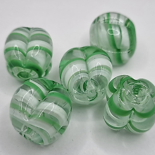 Kit C/ 3 ou 7 Unidades Firma De Murano Pitanga Cristal/Verde/Branco