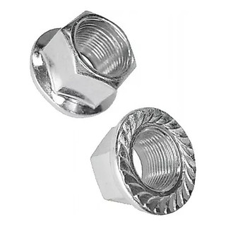Porcas Para Eixo De Bicicleta 3/8 Chave 15 Cromado Com Flange