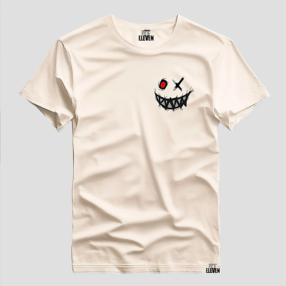 Camiseta Smiley Evil Logo Unissex Streetwear  Estampada Street Camisa masculina e Feminina Malha Premium 100% Algodão