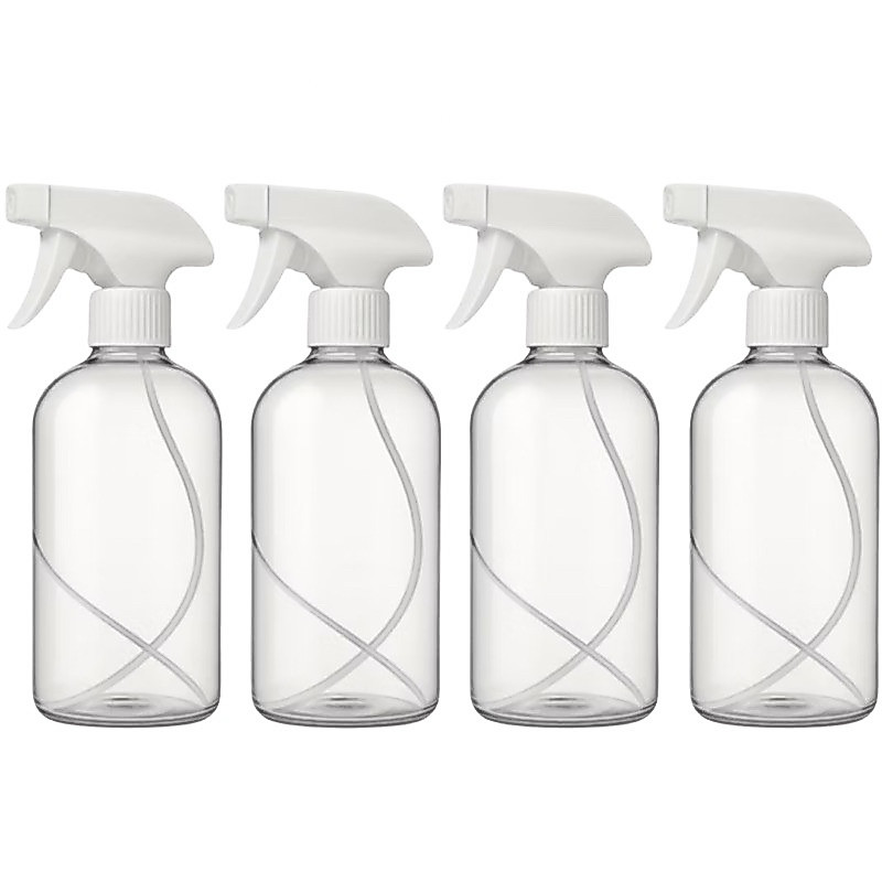 Frascos Pet C/ Borrifador Pulverizador Multiuso Válvula Spray 500mL kit 4 ou 6