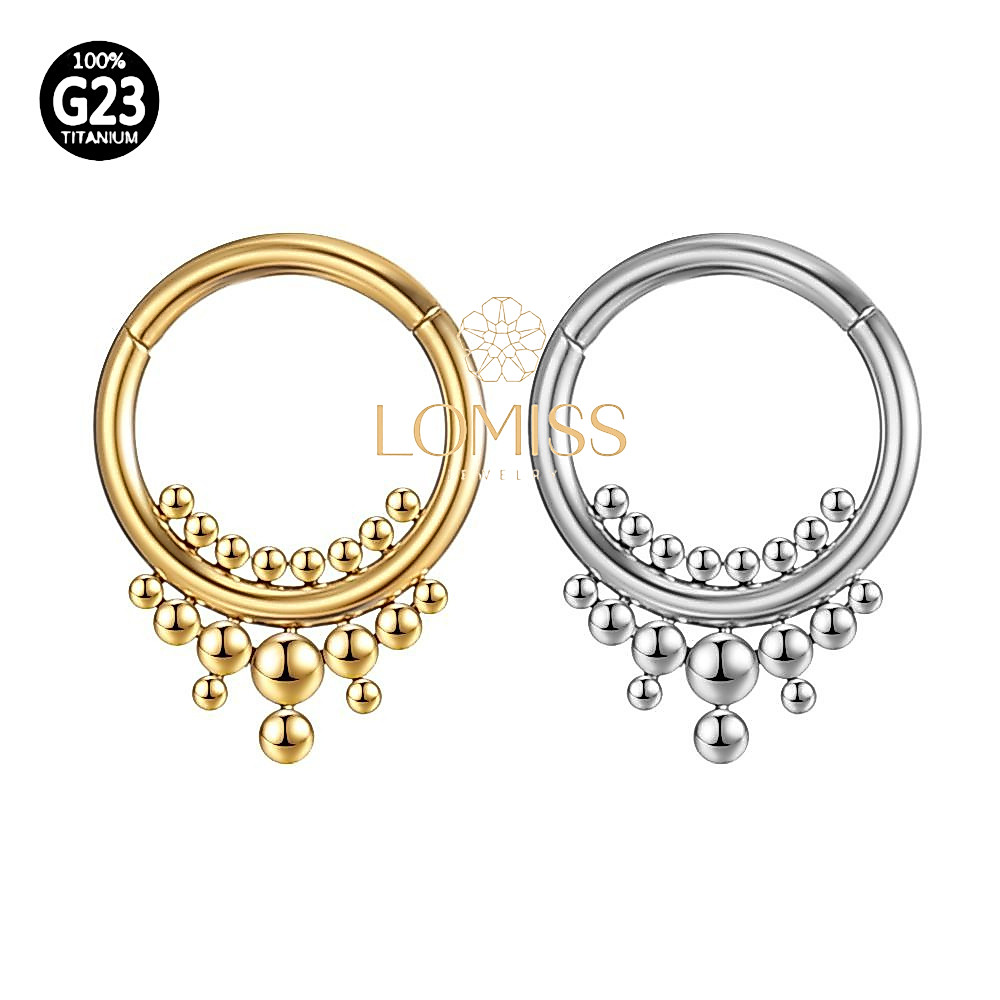 Piercing Septril Rook Conch Nariz Argola Clik Titânio Pvd Indiano