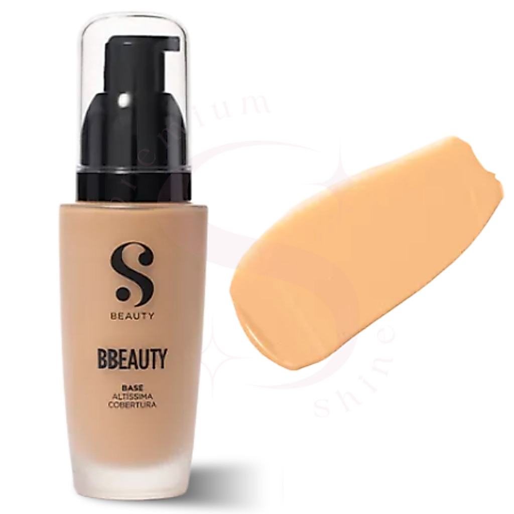 Base Líquida Alta Cobertura BBeauty Suelen Makeup SBeauty Altissima Cobertura Make 35g - Cor 6.75