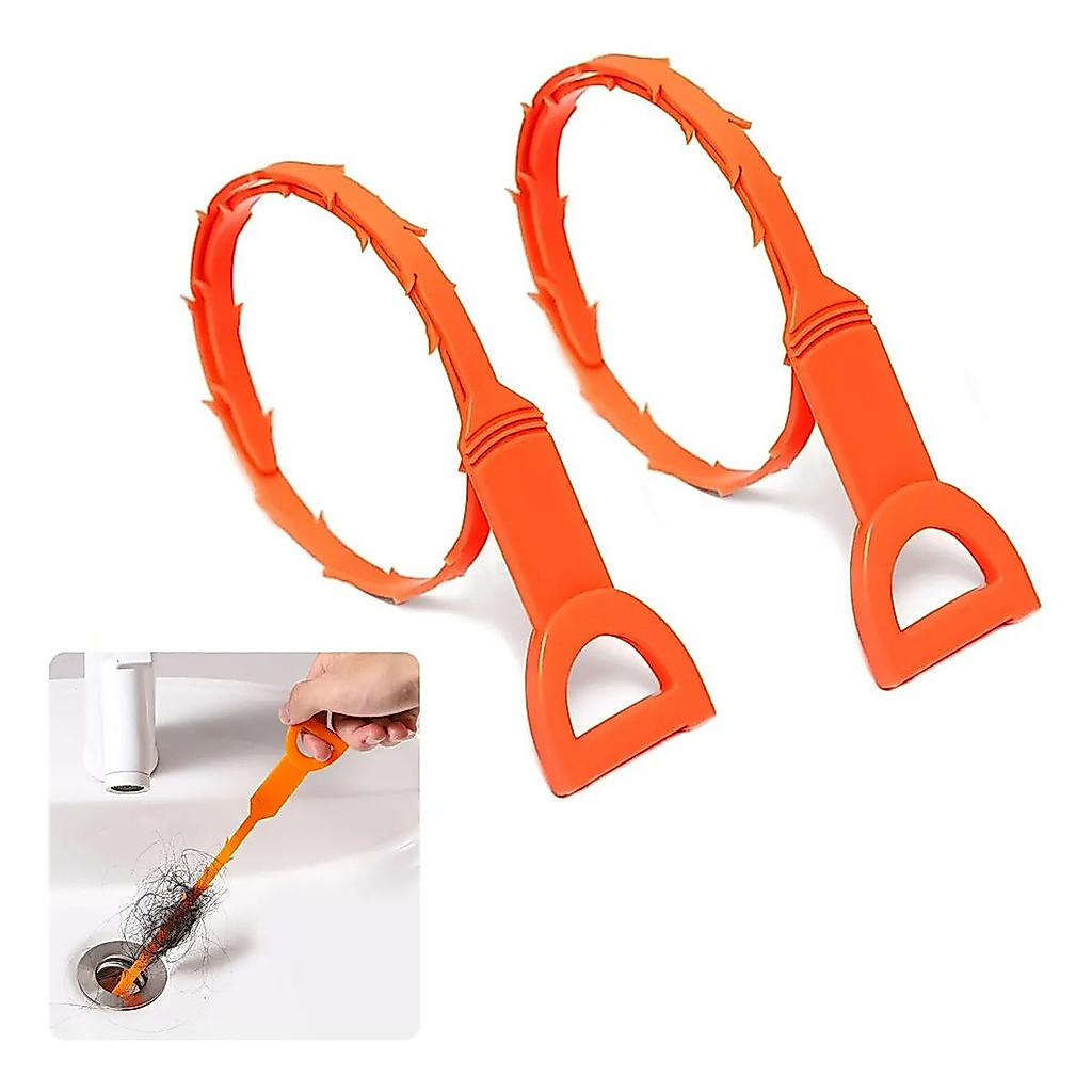 Kit 5 Desentupidor De Ralo Pia Banheiro 64cm Limpa Tubulação Cabelo Acessório Prático Pronta Entrega