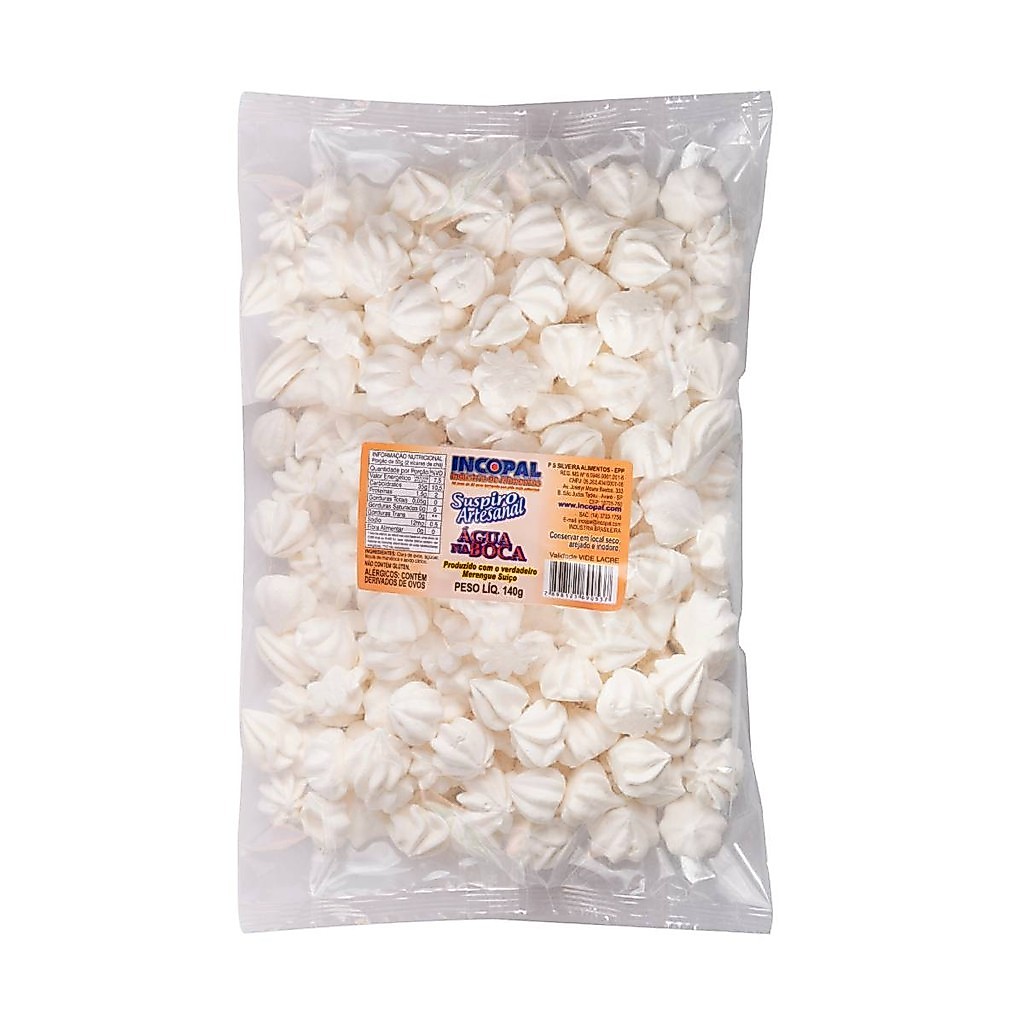 1200 Mini Suspiro Doce P/ Festas (Kit C/ 6 un. de 140g)