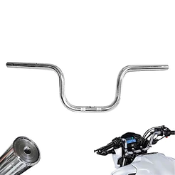 Guidão Honda CG Cargo/Fan/Start/Titan 160 Cromado 2016 a 2023 Encaixe com Rosca Para Peso