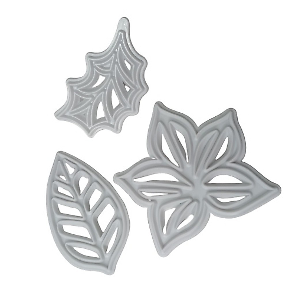 Kit Carimbo Marcador de Folhas para Massas 3 Peças - C4833 - C4713.