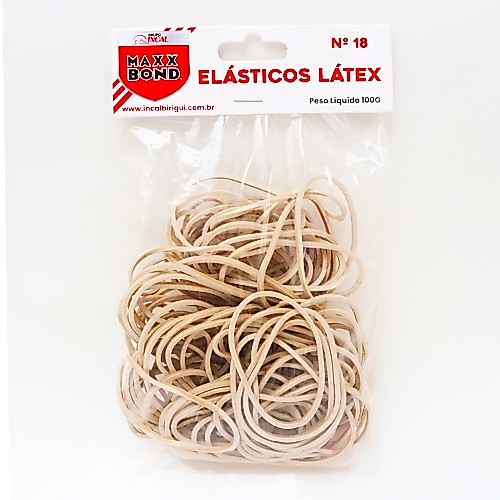 ELÁSTICO LATEX SUPER RESISTENTE BORRACHA UTILIDADES N 18 MAXX BOND
