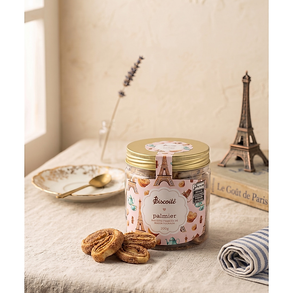 Biscoito Palmier Massa Folhada Caramelo 200g | Biscoitê