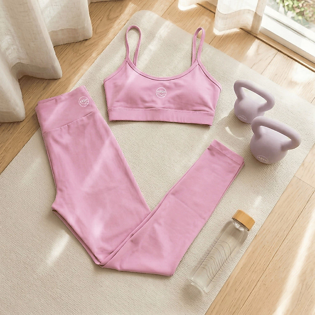 Conjunto Top com Bojo Alcinha + Legging com Poliamida Premium Zero Transparência Cós Alto Corrida Treino Yoga — imagem 1