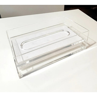 Caixa Porta Lenços De Papel Interfolha Acrilico Cristal Top