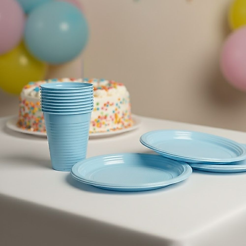 Kit Festa 50 Copos e 20 Pratos Descartável Completo Decoração Festa Infantil Aniversário
