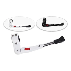 Pezinho Descanso Lateral Preto Branco Reforçado Regulagem De Altura Bicicleta Bike Aro 26 29 Mtb