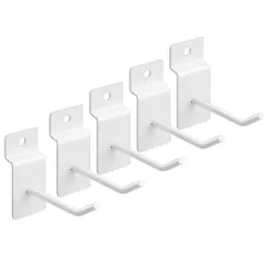 KIT 10 GANCHO PARA PAINEL CANALETADO COR BRANCO 5CM