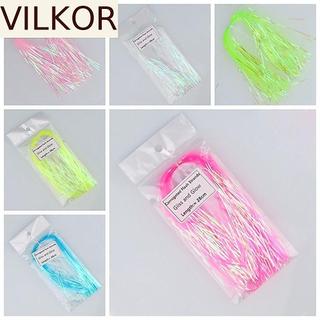 VILKOR Amarrando Flash Tinsel , Pesca Com Mosca Simula Fios Ondulados , Streamer Gliss Glow Wires