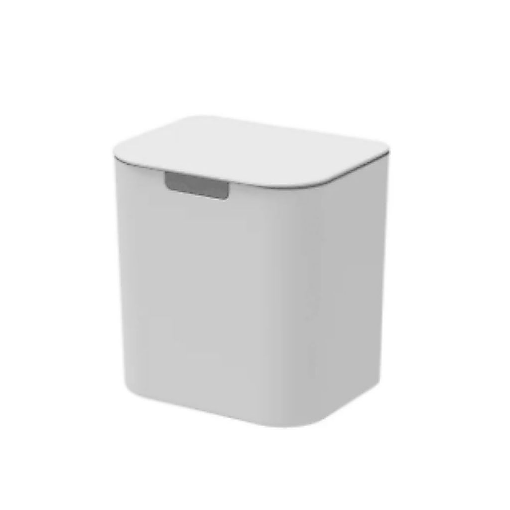 Lixeira De Bancada/Parede Adesivo Sem Furo Porta Armário Cozinha Banheiro com Tampa 5L Ou Branco