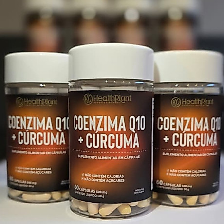 Coenzima Q10 Concentrada + Curcuma 60 Cápsulas/ 500mg . Saúde Do Coração Imunidade
