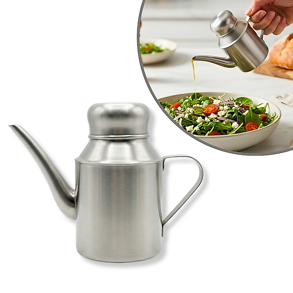 Mini Bule multifuncional em Inox - Dosador, Azeite, Molhos, caldas
