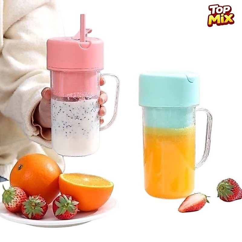 Mini Liquidificador 340ml Com 6 Laminas Elétrico Com Fio Mini Juicer Espremedor Garrafa Portátil