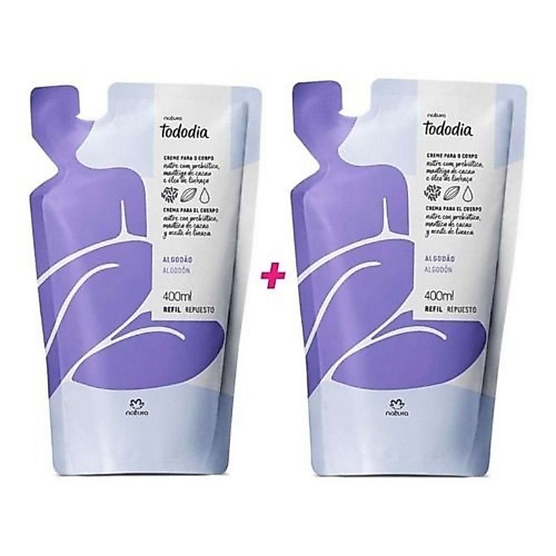 kit Refil Hidratante Corporal Natura Tododia - 02 unidades de 400 ml
