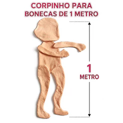 Corpinho de Boneca de pano grande de 1 metro - PARA ENCHER E MONTAR | Boneca Decorativa Festa Junina Vitrine